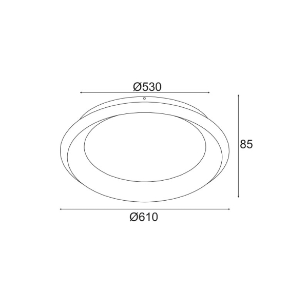 Φωτιστικό Πλαφονιέρα LED 3 CCT Aca Diana BR71LEDC61WHCCT White