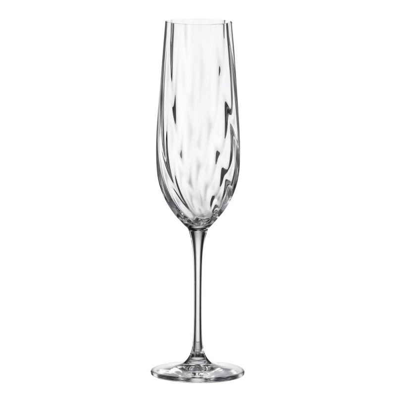 Ποτήρι Σαμπάνιας Κολωνάτο 270ml Crystal Bohemia Uria Optic