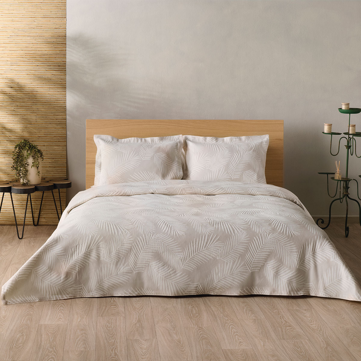 Kentia Κουβερτόριο King Size (260x260) Kentia Serenity Odyssy 26 Ecru