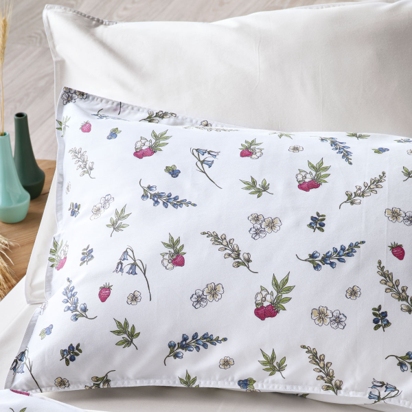 Ζεύγος Μαξιλαροθήκες Oxford (50x70) Kentia Stylish Frutilla 12 Ecru