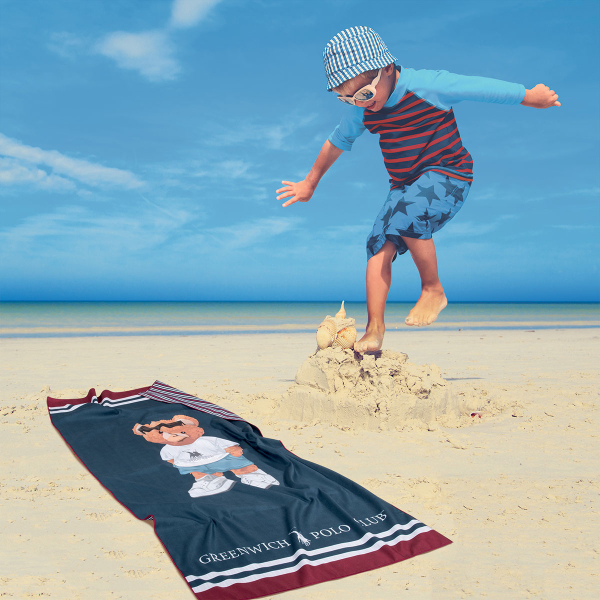 Παιδική Πετσέτα Θαλάσσης Microfiber (70x140) 2 Όψεων Greenwich Polo Club Junior 4042