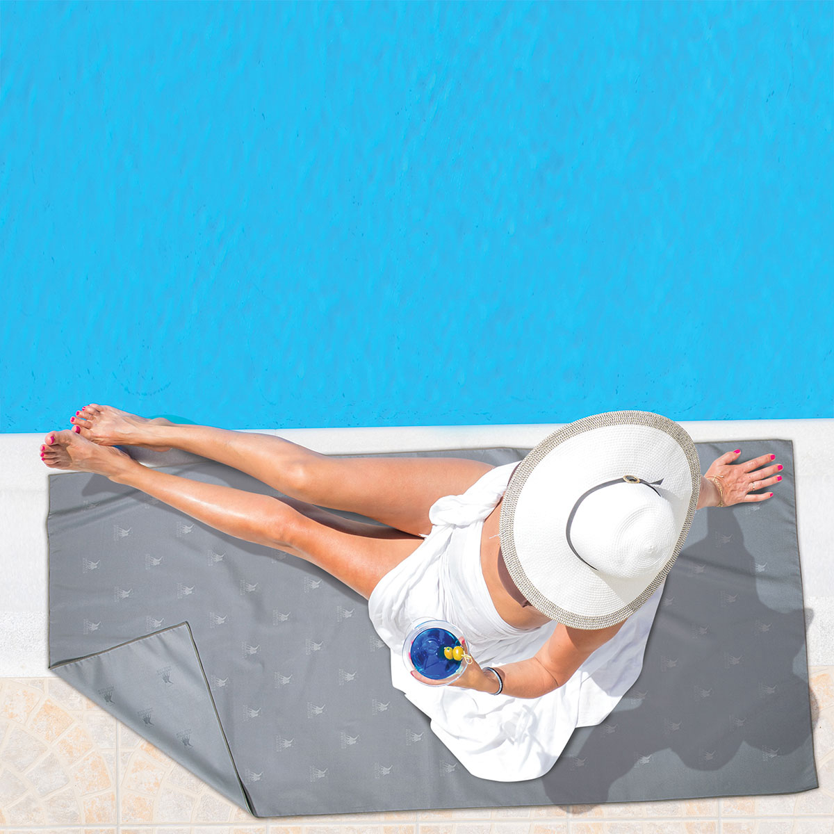 Πετσέτα Microfiber (80X170) Greenwich Polo Club Beach 4031 Grey Home Θαλάσσης Πετσέτες Ενηλίκων Spitishop