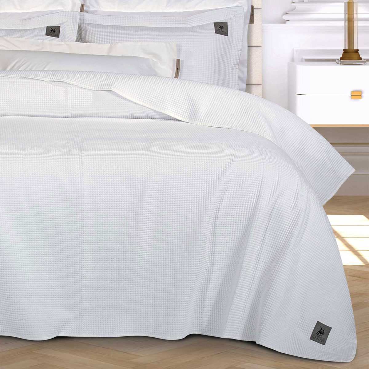 Κουβερλί King Size (240X250) Greenwich Polo Club 3494 White Home Λευκά Είδη Κρεβατοκάμαρας Spitishop