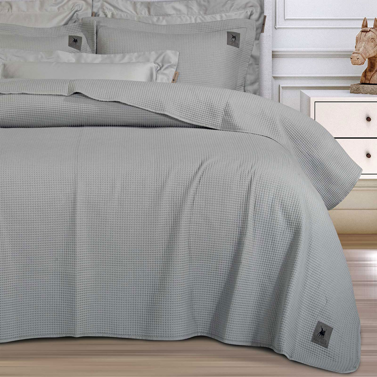 Κουβερλί King Size (240X250) Greenwich Polo Club 3496 Grey Home Λευκά Είδη Κρεβατοκάμαρας Spitishop