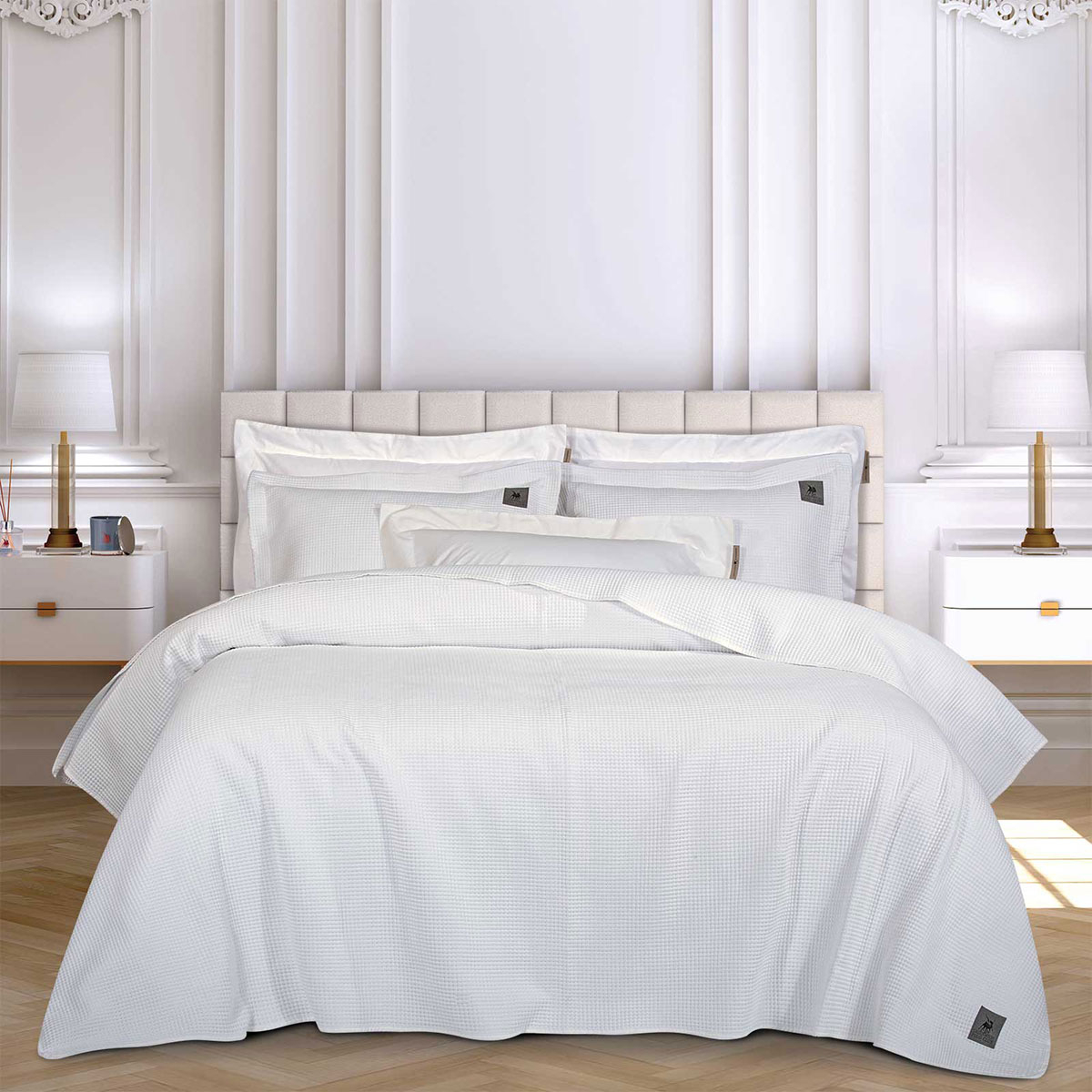 Ζεύγος Μαξιλαροθήκες Καπιτονέ (50X70) Greenwich Polo Club 3494 White Home Λευκά Είδη Κρεβατοκάμαρας Ύπνου Spitishop