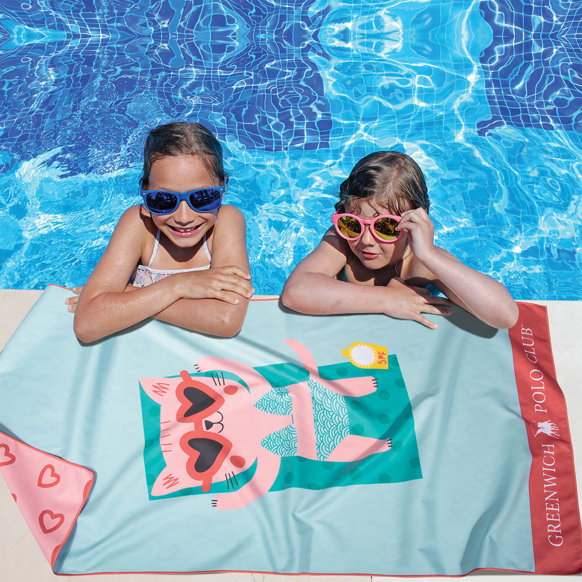 Παιδική Πετσέτα Θαλάσσης Microfiber 2 Όψεων (70X140) Greenwich Polo Club Junior 4081 Home Πετσέτες Παιδικές Spitishop