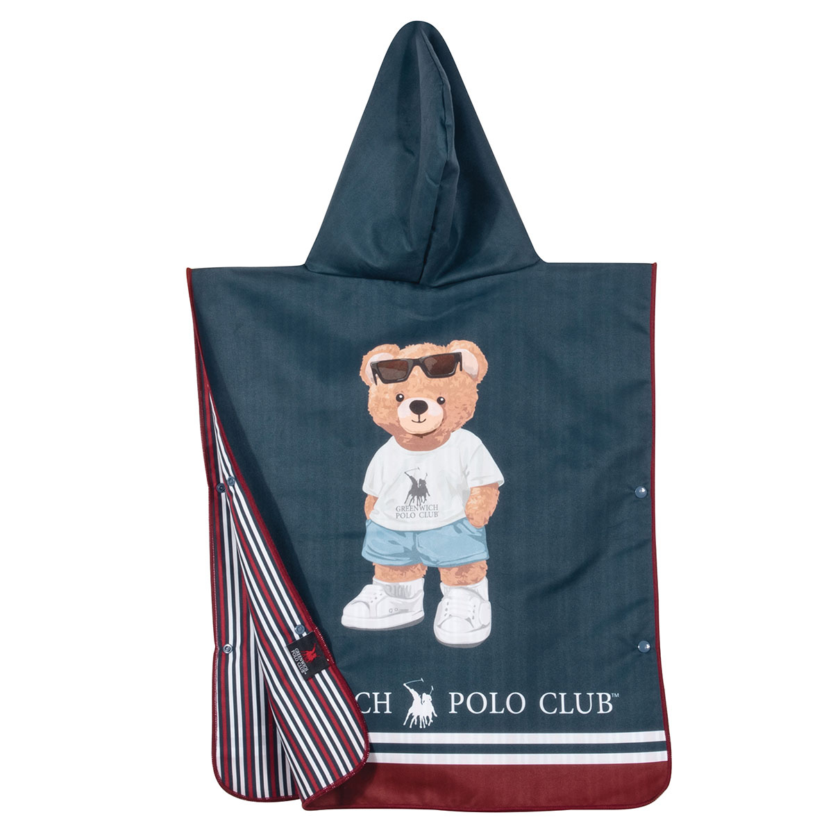 Παιδικό Πόντσο Microfiber (50X115) 2 Όψεων Greenwich Polo Club Junior 4042 Home Παιδικά Spitishop