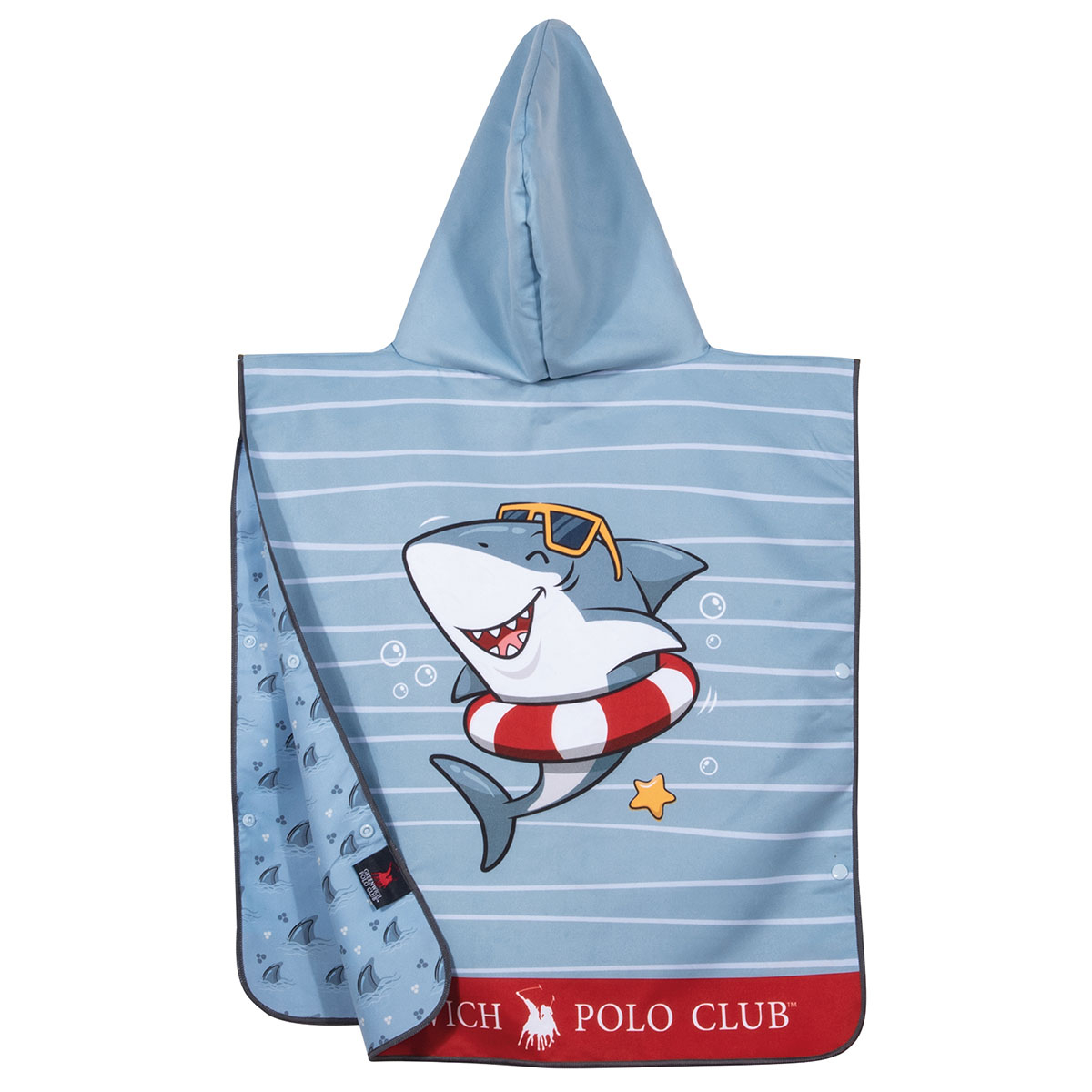 Παιδικό Πόντσο Microfiber (50X115) 2 Όψεων Greenwich Polo Club Junior 4044 Home Παιδικά Spitishop