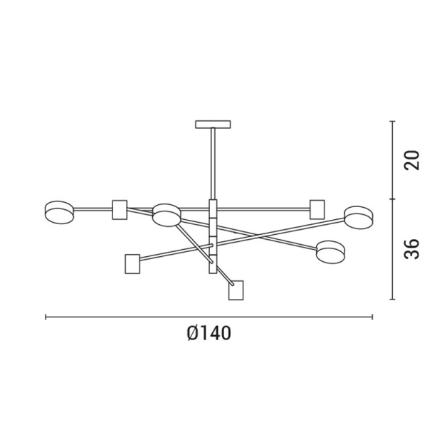 Φωτιστικό Οροφής Πολύφωτο LED Eurolamp 144-10008