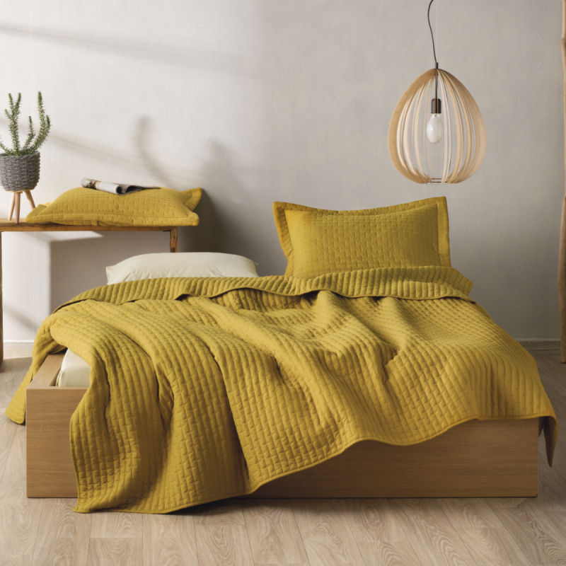 Κουβερλί Μονό (Σετ 160x240) Kentia Loft Mason 11 Ochre