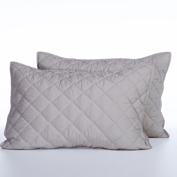 Ζεύγος Μαξιλαροθήκες Καπιτονέ (52x72) Nef-Nef Homeware Olga Grey