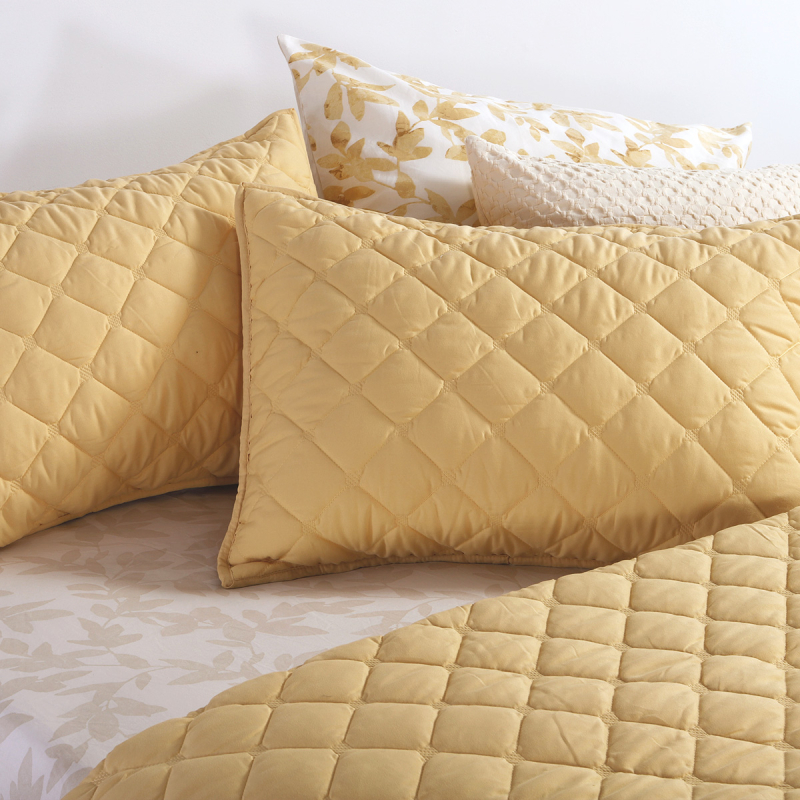 Ζεύγος Μαξιλαροθήκες Καπιτονέ (52x72) Nef-Nef Homeware Olga Honey