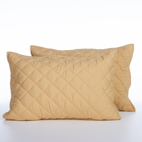 Ζεύγος Μαξιλαροθήκες Καπιτονέ (52x72) Nef-Nef Homeware Olga Honey