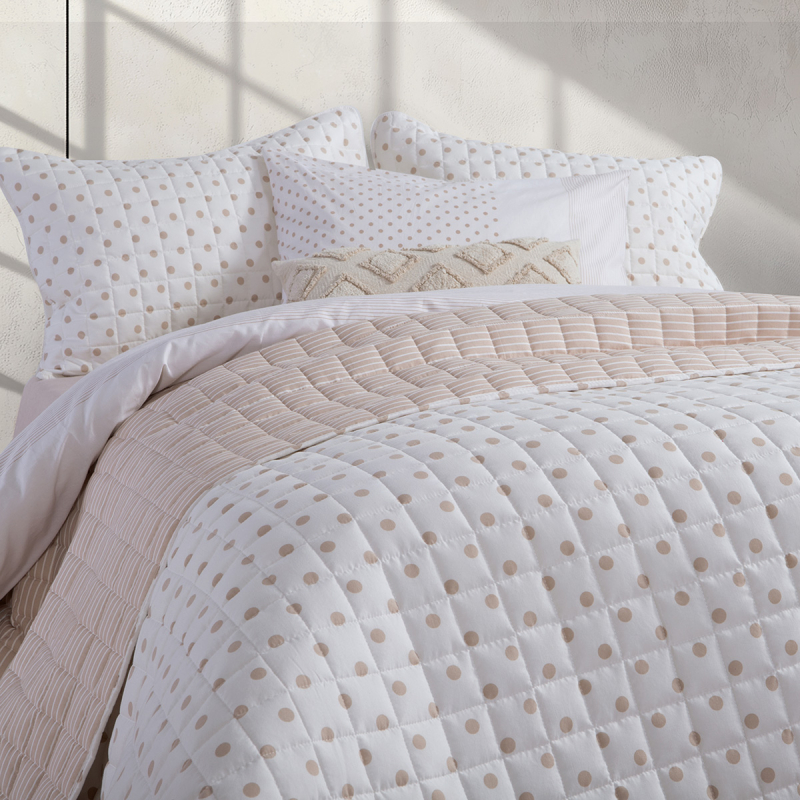 Κουβερλί Υπέρδιπλο (230x240) 2 Όψεων Nef-Nef Homeware Smart Donter Beige