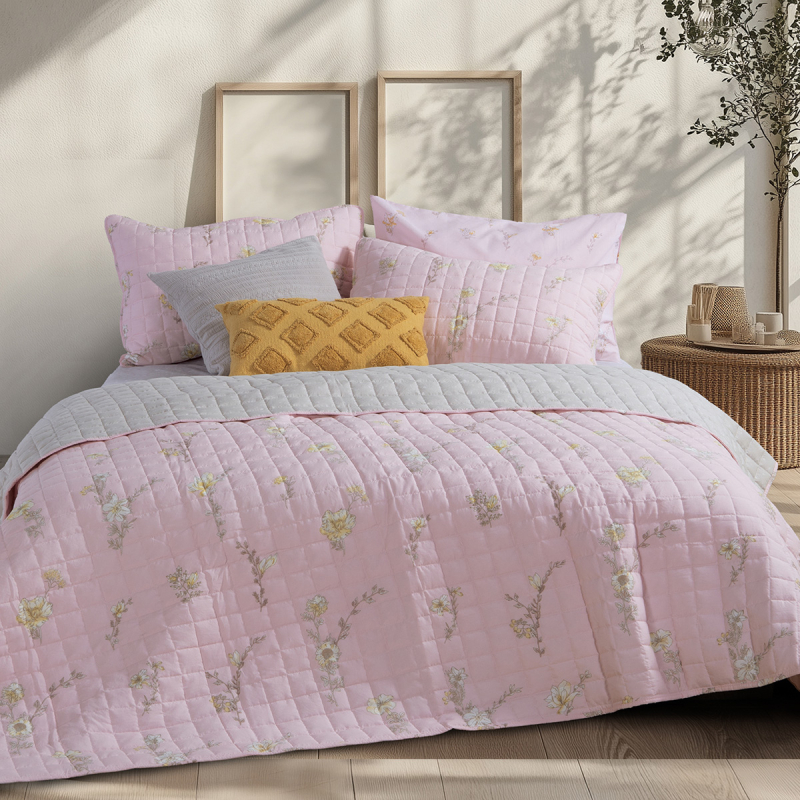 Κουβερλί Υπέρδιπλο (230x240) 2 Όψεων Nef-Nef Homeware Smart Irida Pink