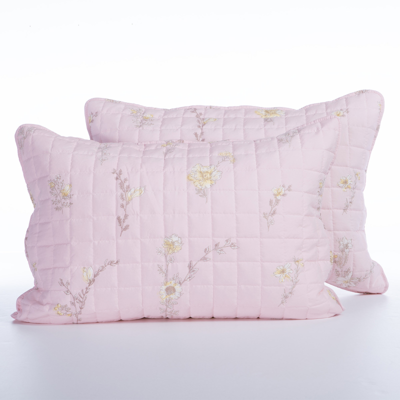 Ζεύγος Μαξιλαροθήκες Καπιτονέ (52x72) Nef-Nef Homeware Smart Irida Pink