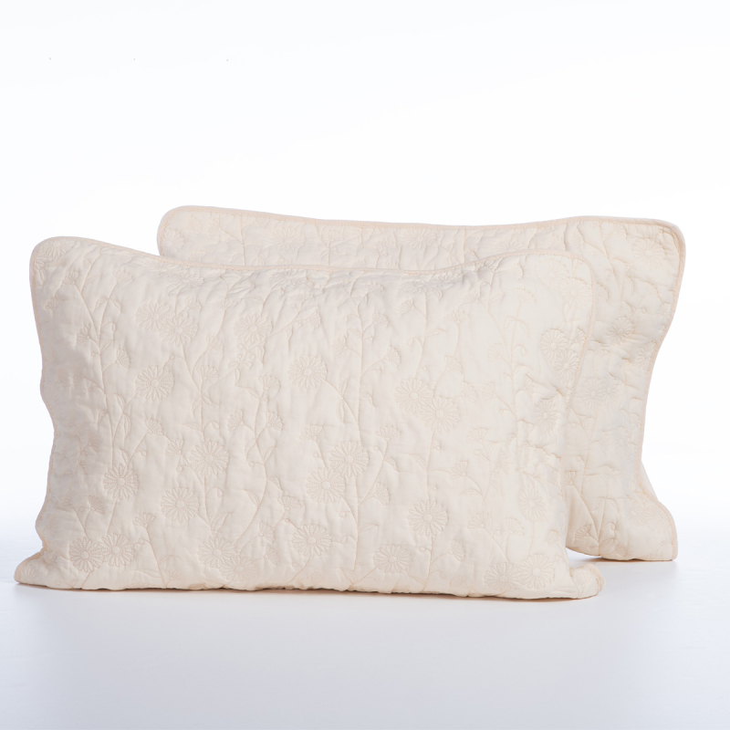 Ζεύγος Μαξιλαροθήκες Καπιτονέ (52x72) Nef-Nef Homeware Premium Zinovia Vanilla