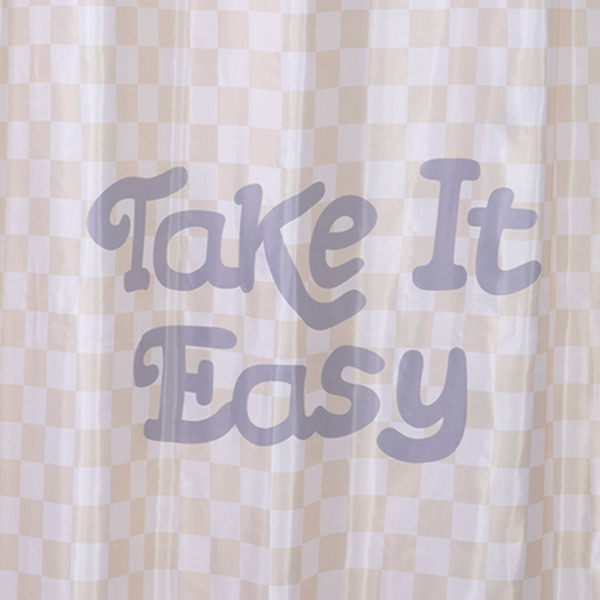 Κουρτίνα Μπάνιου (180x180) Με Τρουκς Nef-Nef Homeware Easy