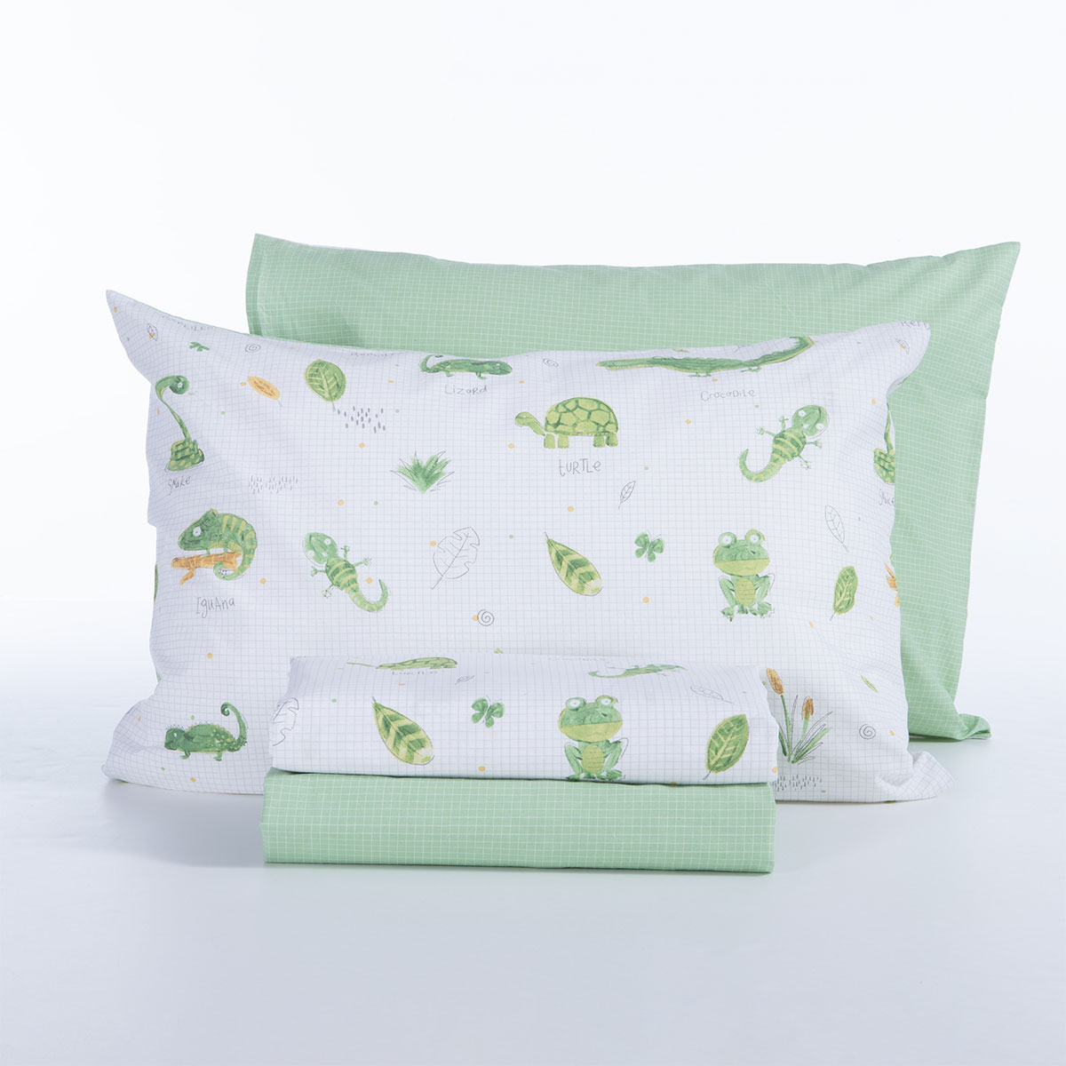 Σεντόνια Μονά (Σετ) Nef-Nef Homeware Cute Reptiles Home Παιδικά Λευκά Είδη Spitishop
