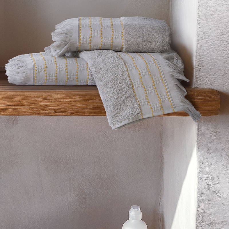 Πετσέτα Σώματος (70x140) Nef-Nef Homeware Quantro Grey 500gsm