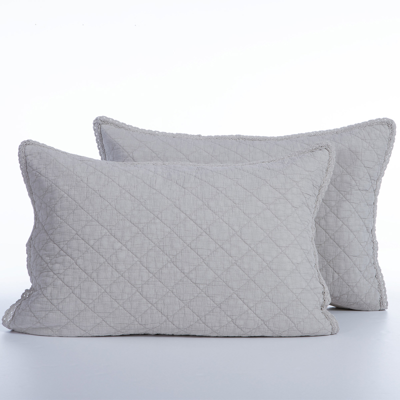 Ζεύγος Μαξιλαροθήκες Καπιτονέ (52x72) Nef-Nef Homeware Serenity Bruno Silver