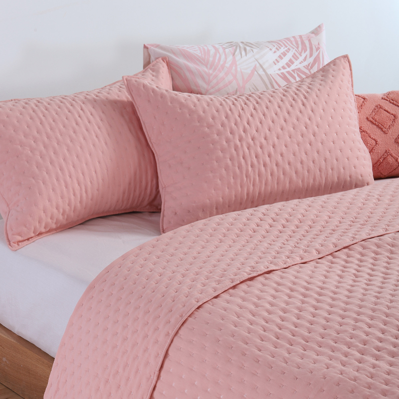Ζεύγος Μαξιλαροθήκες Καπιτονέ (52x72) Nef-Nef Homeware Valia Peach