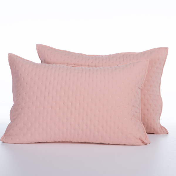 Ζεύγος Μαξιλαροθήκες Καπιτονέ (52x72) Nef-Nef Homeware Valia Peach
