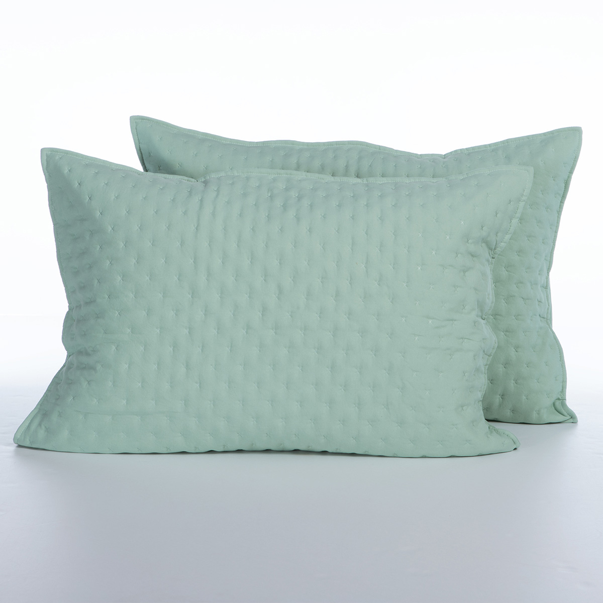 Ζεύγος Μαξιλαροθήκες Καπιτονέ (52X72) Nef-Nef Homeware Valia Green Home Λευκά Είδη Κρεβατοκάμαρας Ύπνου Spitishop