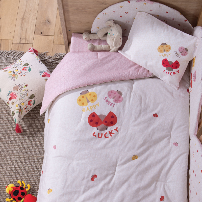 Κουβερλί Κούνιας (110x140) 2 Όψεων Nef-Nef Homeware Ladybug
