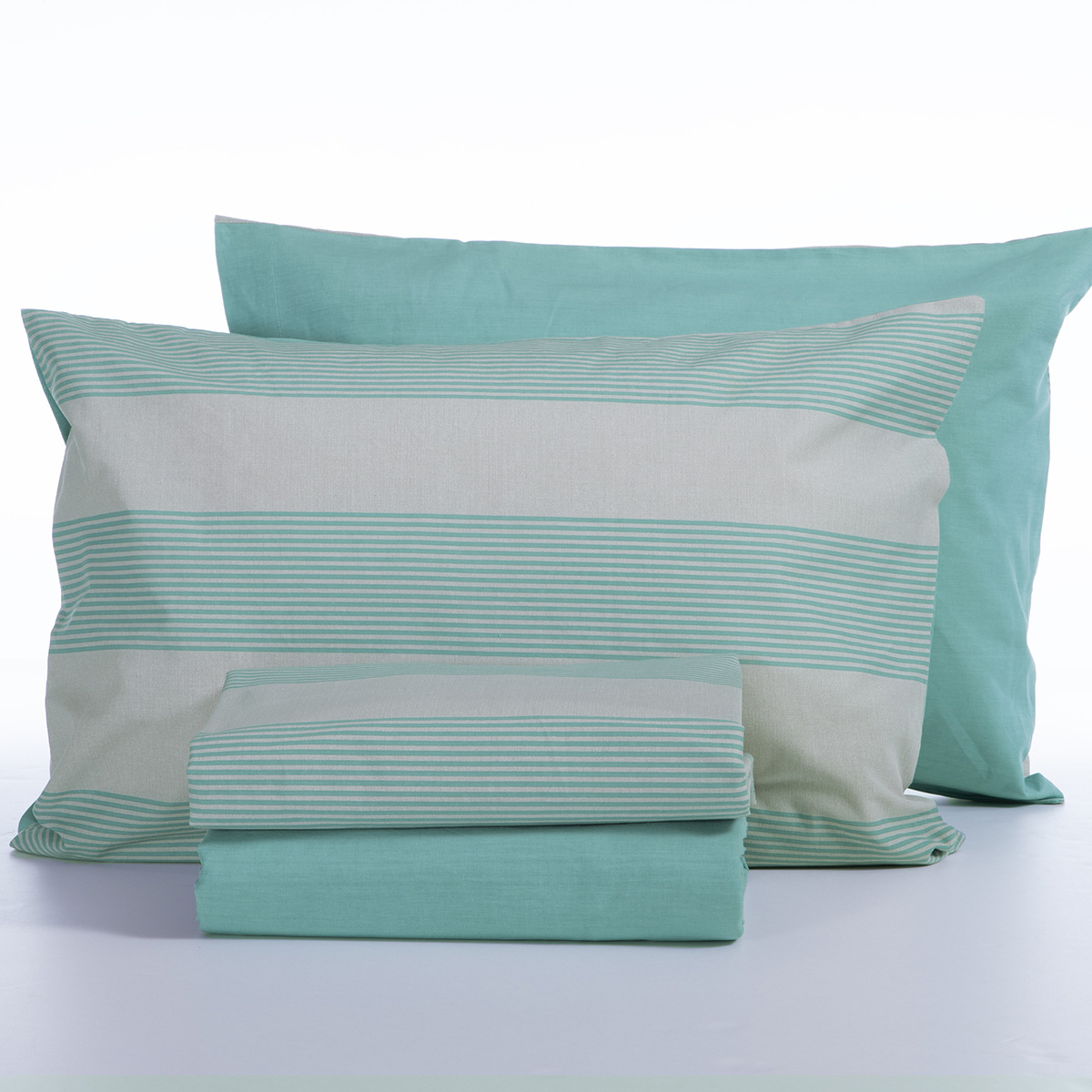 Σεντόνια Μονά (Σετ) Nef-Nef Homeware Casual Stripe Petrol Χωρις Λαστιχο 170X270 Home Παιδικά Λευκά Είδη Spitishop