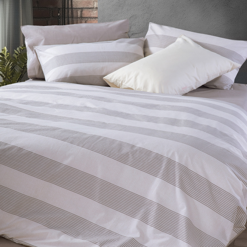 Σεντόνια Υπέρδιπλα (Σετ) Nef-Nef Homeware Casual Stripe Ecru