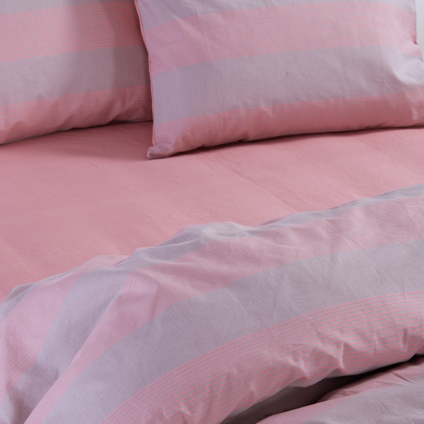 Σεντόνια King Size (Σετ) Nef-Nef Homeware Casual Stripe Peach