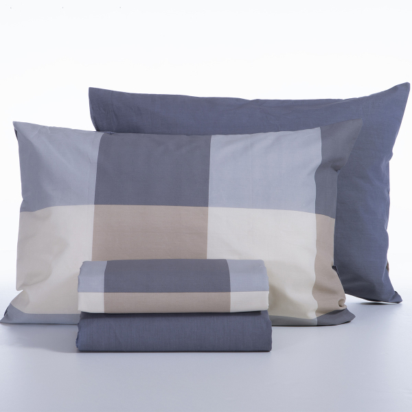 Σεντόνια King Size (Σετ) Nef-Nef Homeware Casual Check Denim