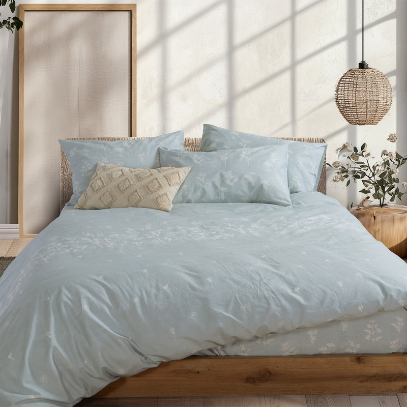 Σεντόνια Υπέρδιπλα (Σετ) Nef-Nef Homeware Smart Claris Blue