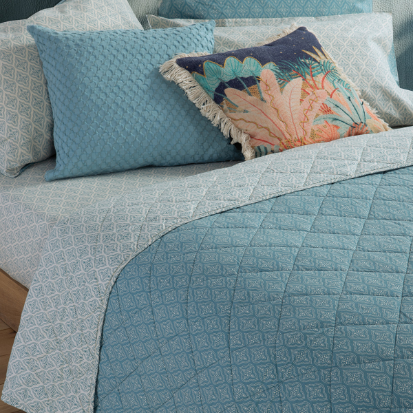 Κουβερλί Υπέρδιπλο (230x240) 2 Όψεων Nef-Nef Homeware Blue Sorento