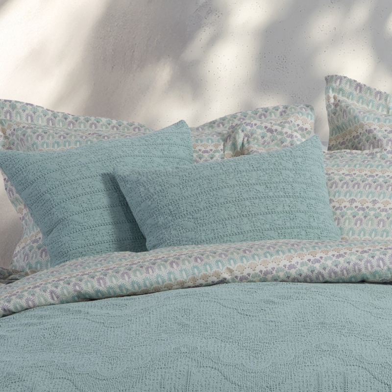 Διακοσμητική Μαξιλαροθήκη (50x50) Nef-Nef Homeware Starige Aqua