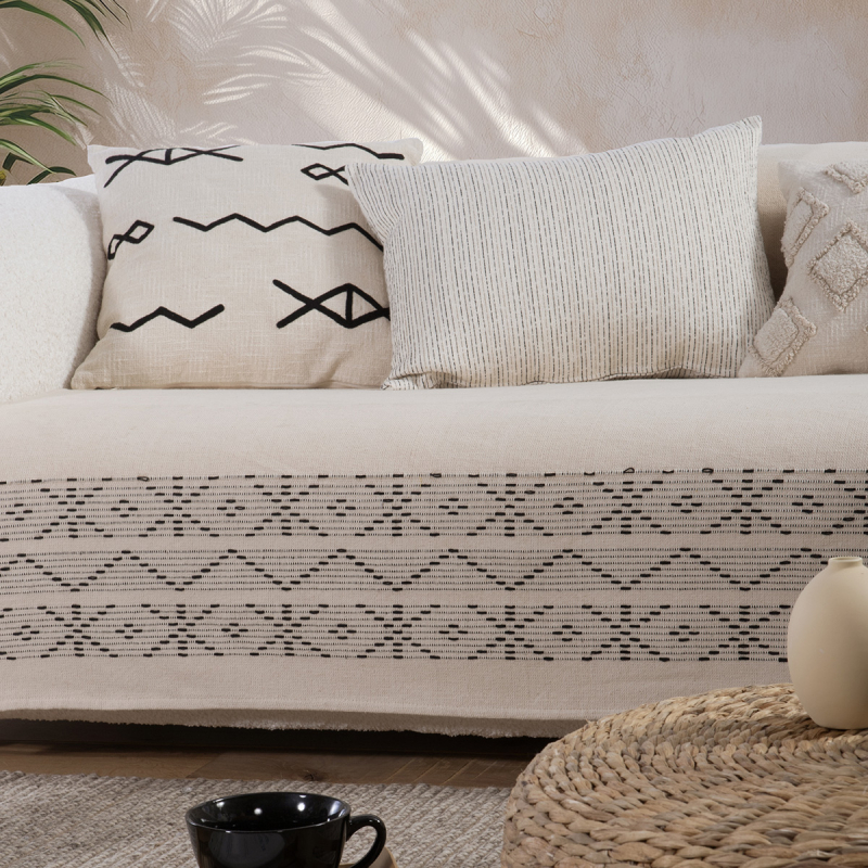 Ριχτάρι Καναπέ Τριθέσιου (180x300) Nef-Nef Homeware Create Ecru