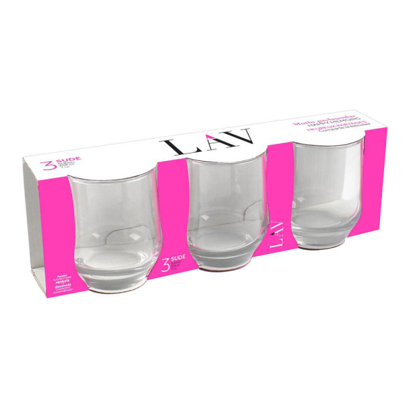 Ποτήρια Κρασιού 205ml (Σετ 3τμχ) Lav Sude