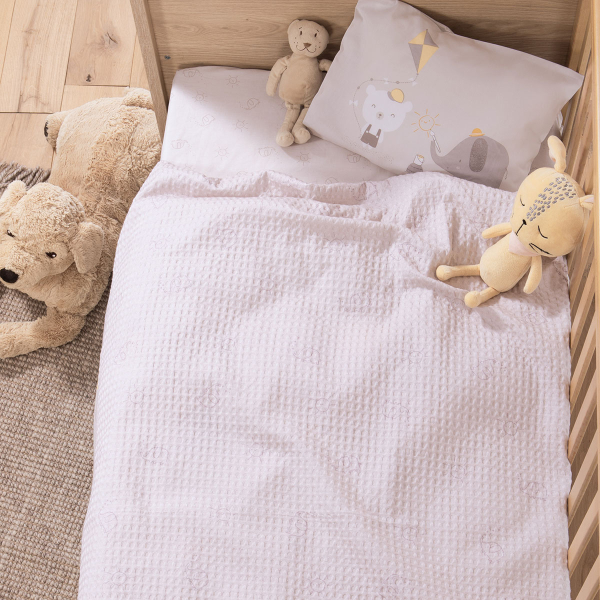 Κουβέρτα Πικέ Κούνιας (110x150) Nef-Nef Homeware Happy Days