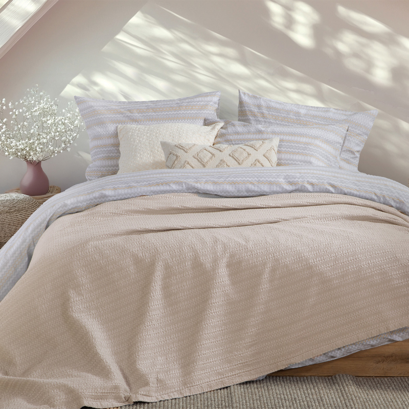 Κουβέρτα Πικέ Μονή (160x240) Nef-Nef Homeware Cool Sand