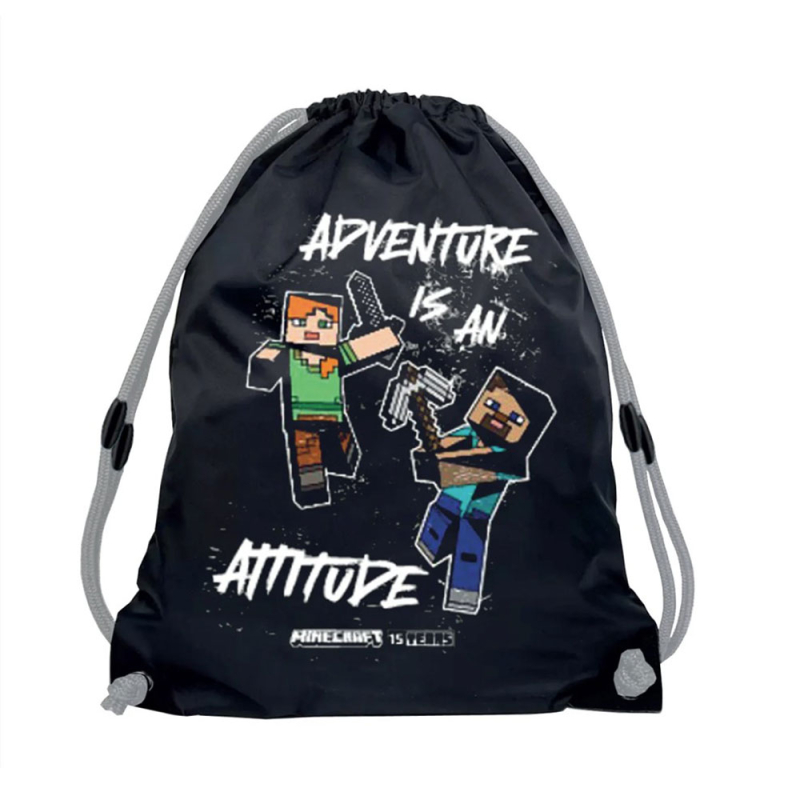 Παιδική Τσάντα Πουγκί (31x0.5x42) Graffiti Minecraft Black 248402