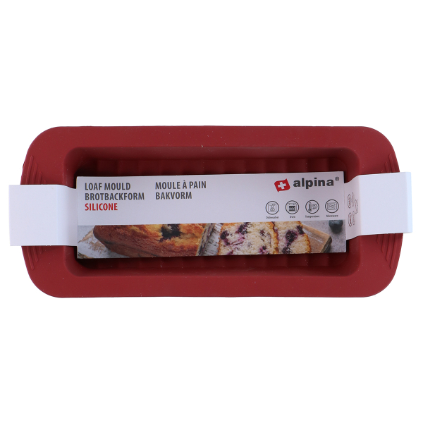 Φόρμα Κέικ Σιλικόνης Ορθογώνια (29.8x12.7x6.5) Alpina 871125200324 (Τυχαία Επιλογή Χρώματος)