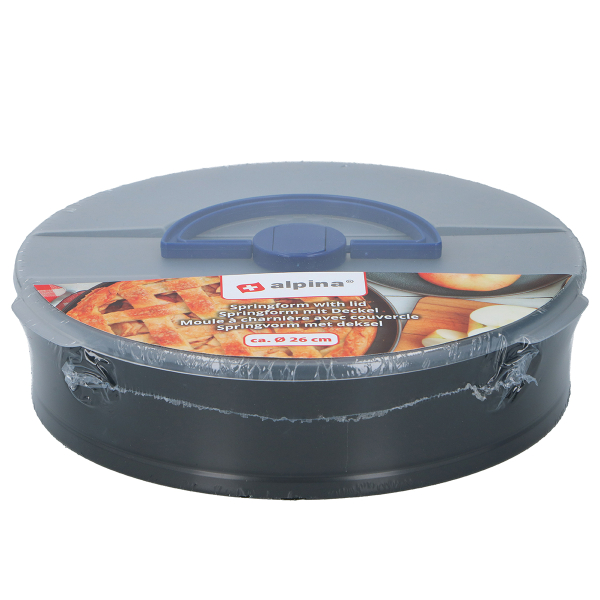 Φόρμα Κέικ Με Καπάκι & Χερούλια Μεταφοράς (Φ26x6) Alpina 871125217983