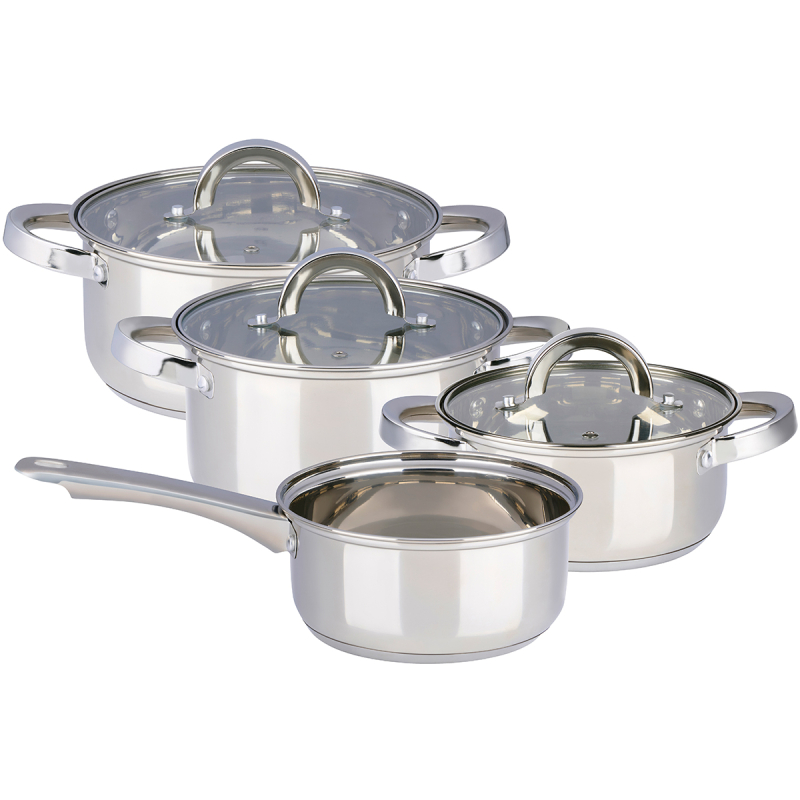 Κατσαρόλες Ανοξείδωτες (Σετ 7τμχ) Alpina 871125225936