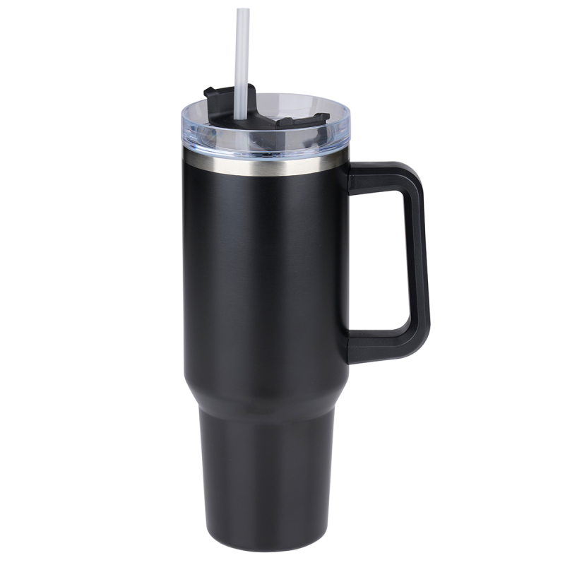 Κούπα Θερμός Με Λαβή & Καλαμάκι 1.2lt Alpina 871125227090 Black