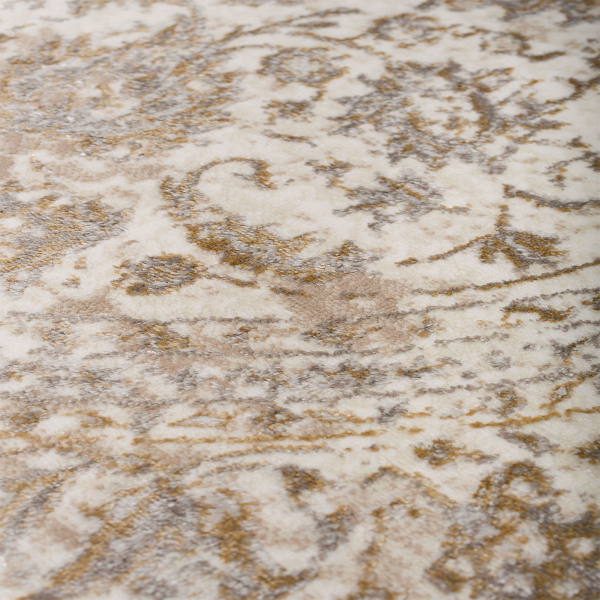 Στρογγυλό Χαλί All Season (Φ160) Βιοκαρπέτ Gossip 8504A White Gold