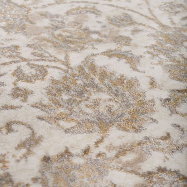 Στρογγυλό Χαλί All Season (Φ160) Βιοκαρπέτ Gossip 8504A White Gold