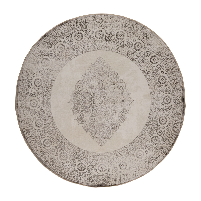 Στρογγυλό Χαλί All Season (Φ160) Βιοκαρπέτ Gossip 6185A White Vizon