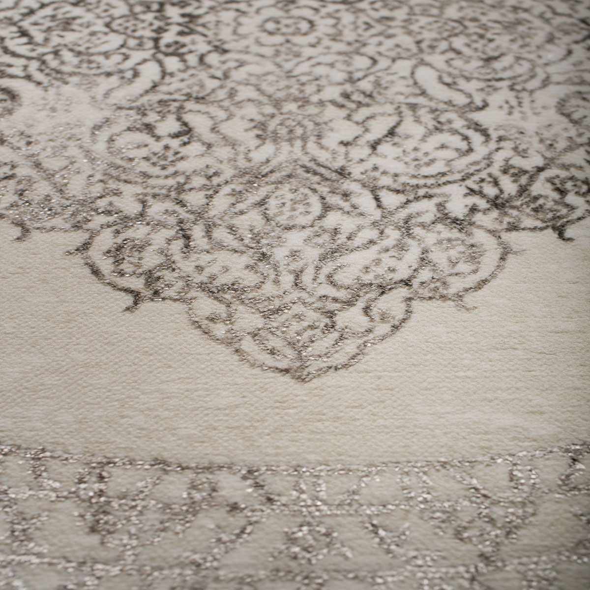 Στρογγυλό Χαλί All Season (Φ160) Βιοκαρπέτ Gossip 6185A White Vizon Home Χαλιά Σαλονιού Spitishop