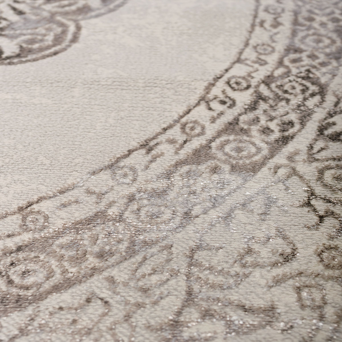 Στρογγυλό Χαλί All Season (Φ160) Βιοκαρπέτ Gossip 6341F Grey Vizon Home Χαλιά Σαλονιού Spitishop